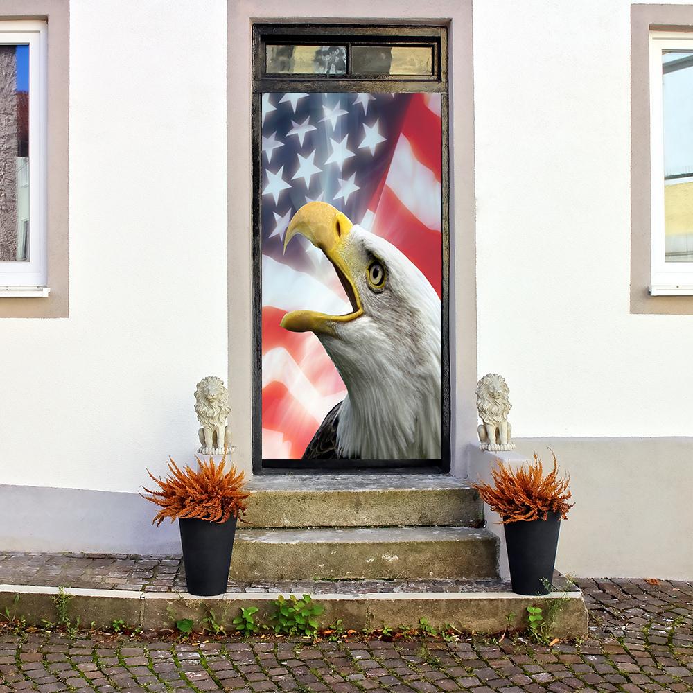 Bald Eagle on American Flag