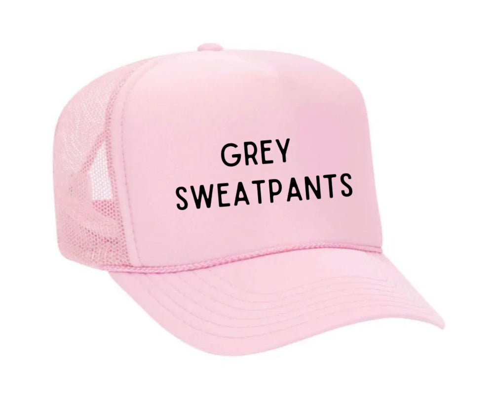 Grey Sweatpants Trucker Hat