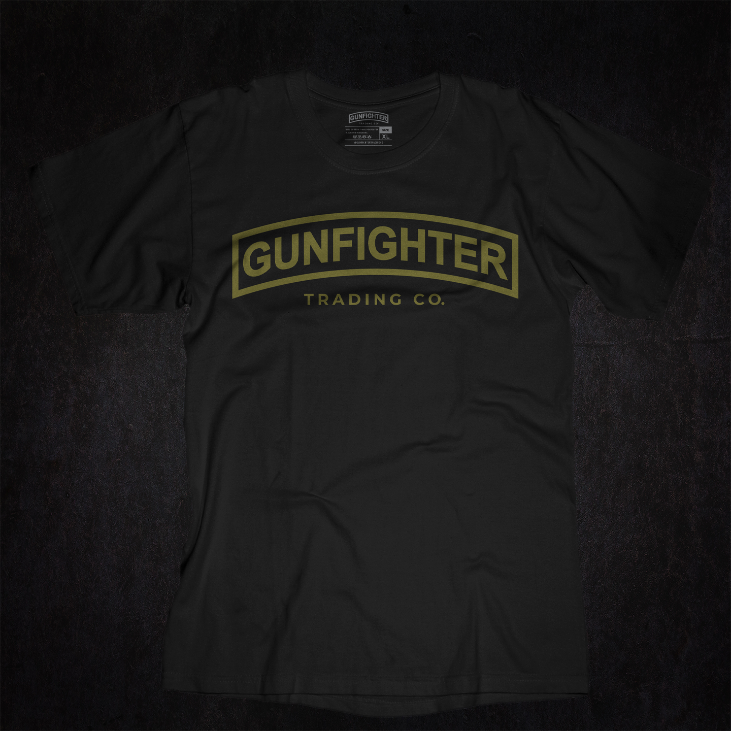 GUNFIGHTER TAB TEE - BLACK/GREEN