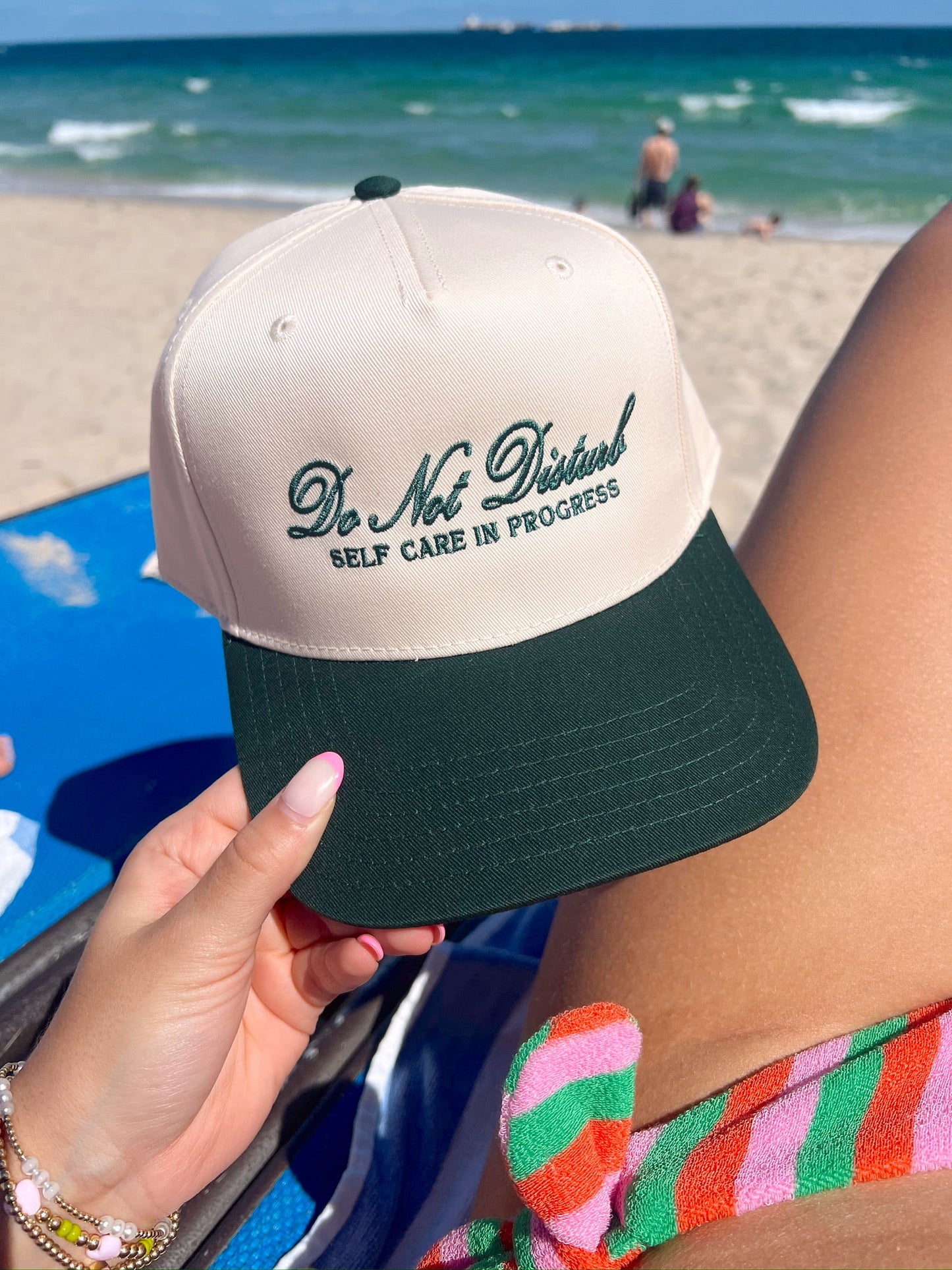 Do Not Disturb Self Care in Progress - Green Vintage Trucker Hat - PREORDER