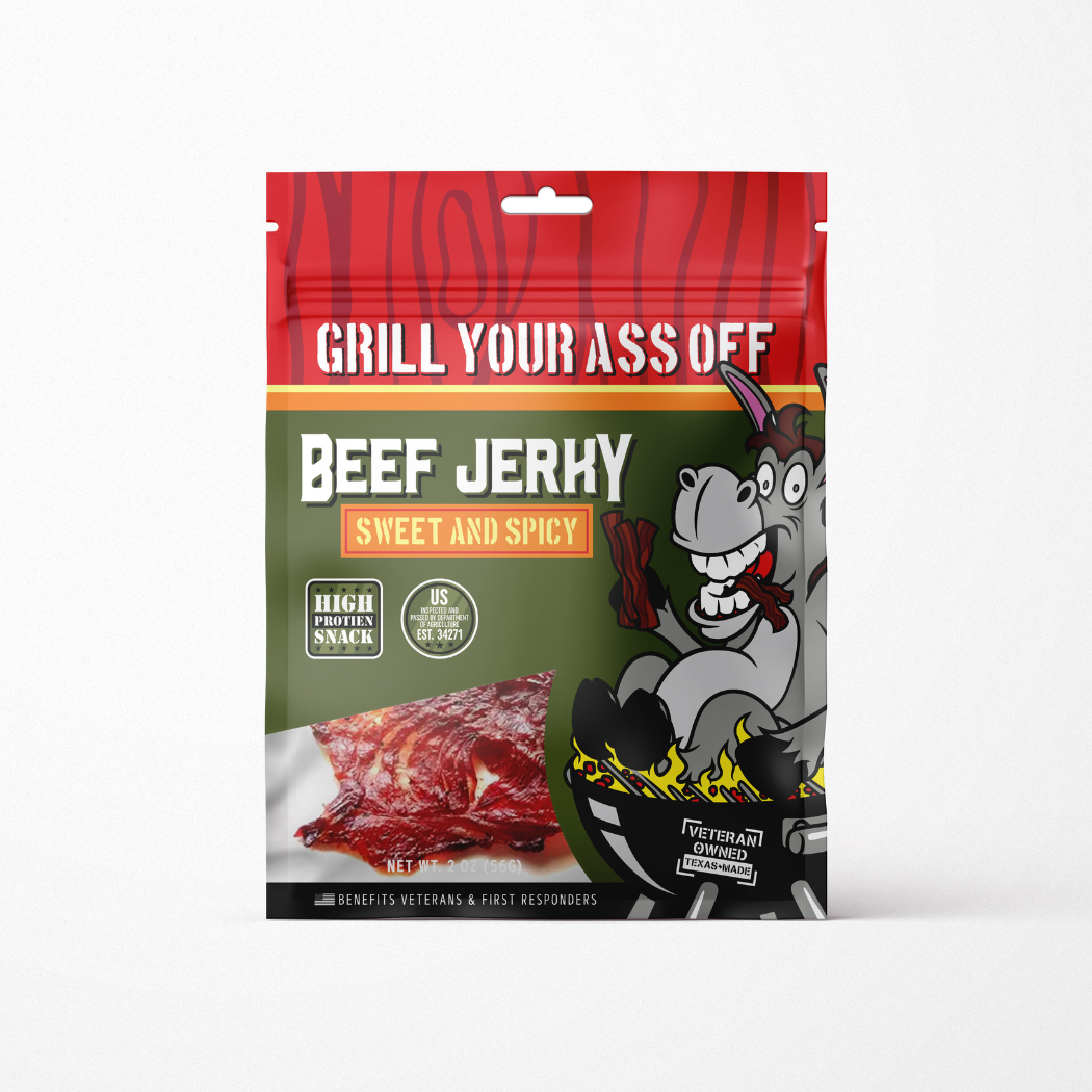 Sweet & Spicy Beef Jerky - Teriyaki, BBQ, Gift, On The Go