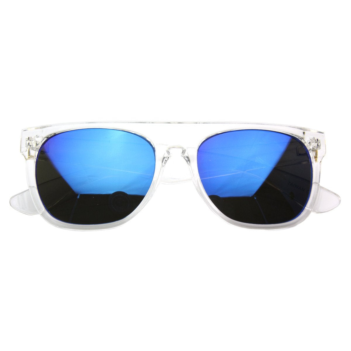 Retro Super Flat Top Flash Mirrored Lens Sunglasses 8090