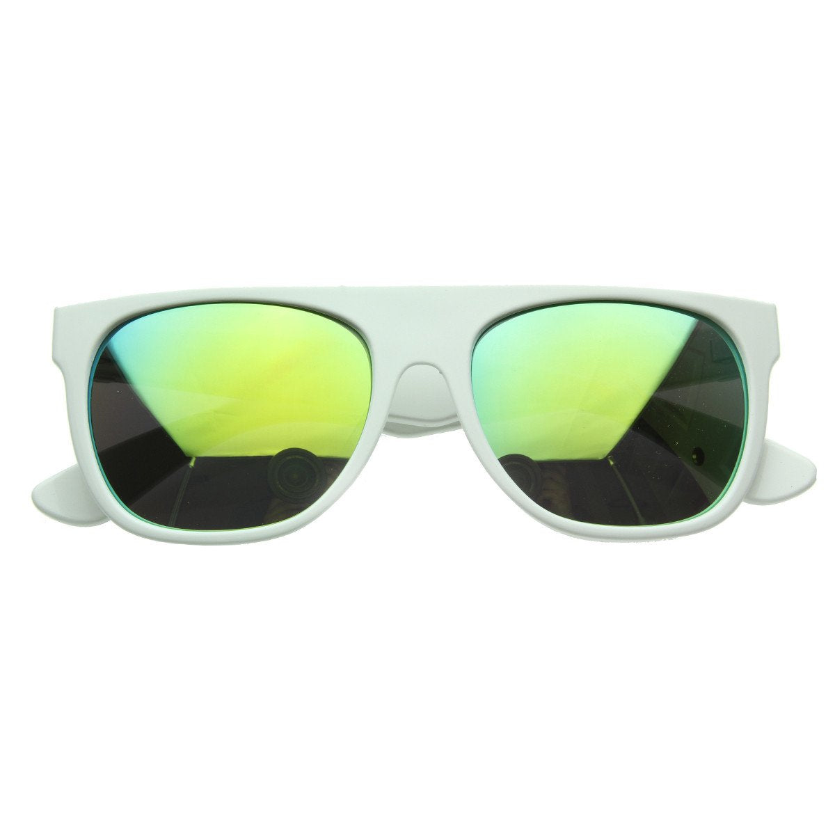 Retro Super Flat Top Flash Mirrored Lens Sunglasses 8090