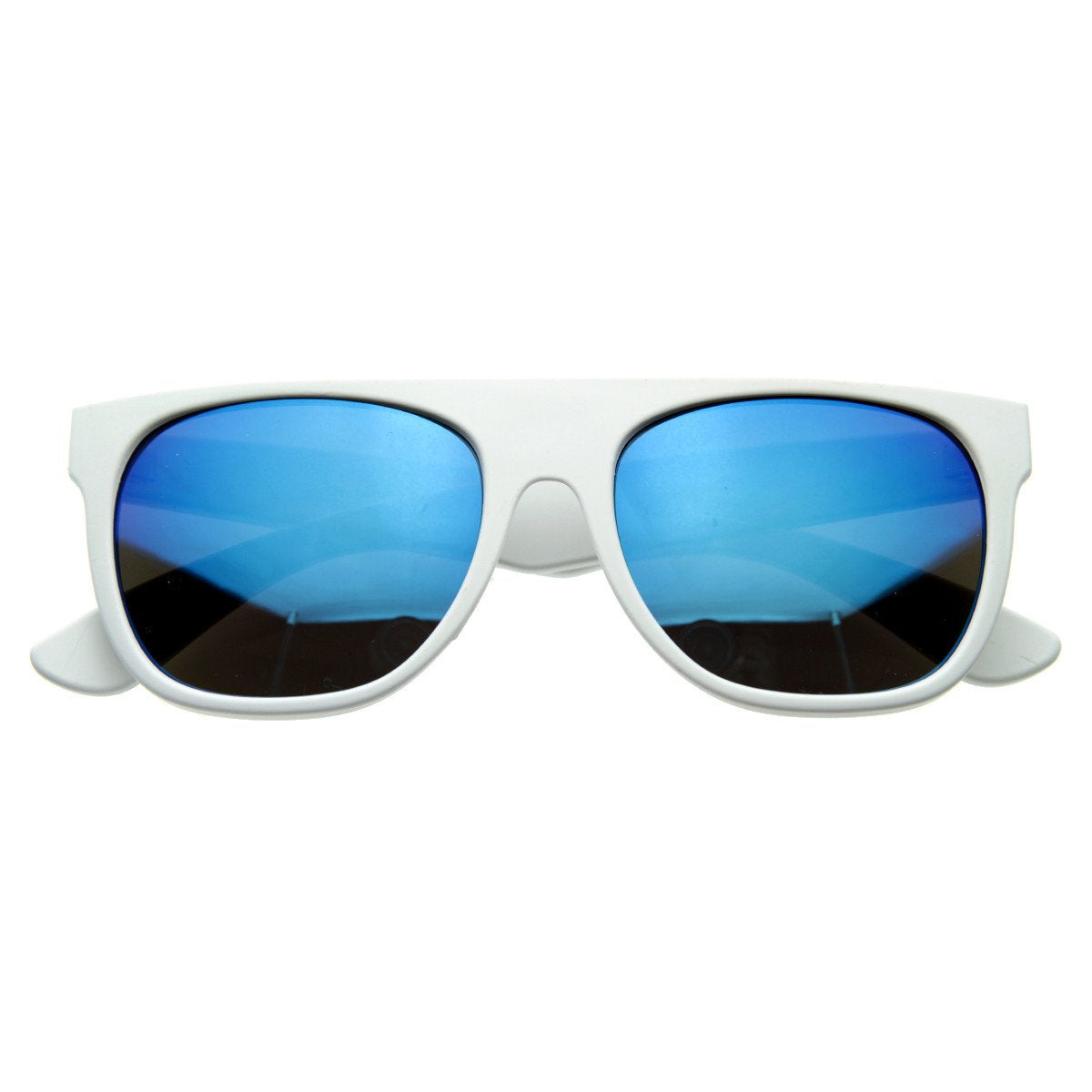 Retro Super Flat Top Flash Mirrored Lens Sunglasses 8090