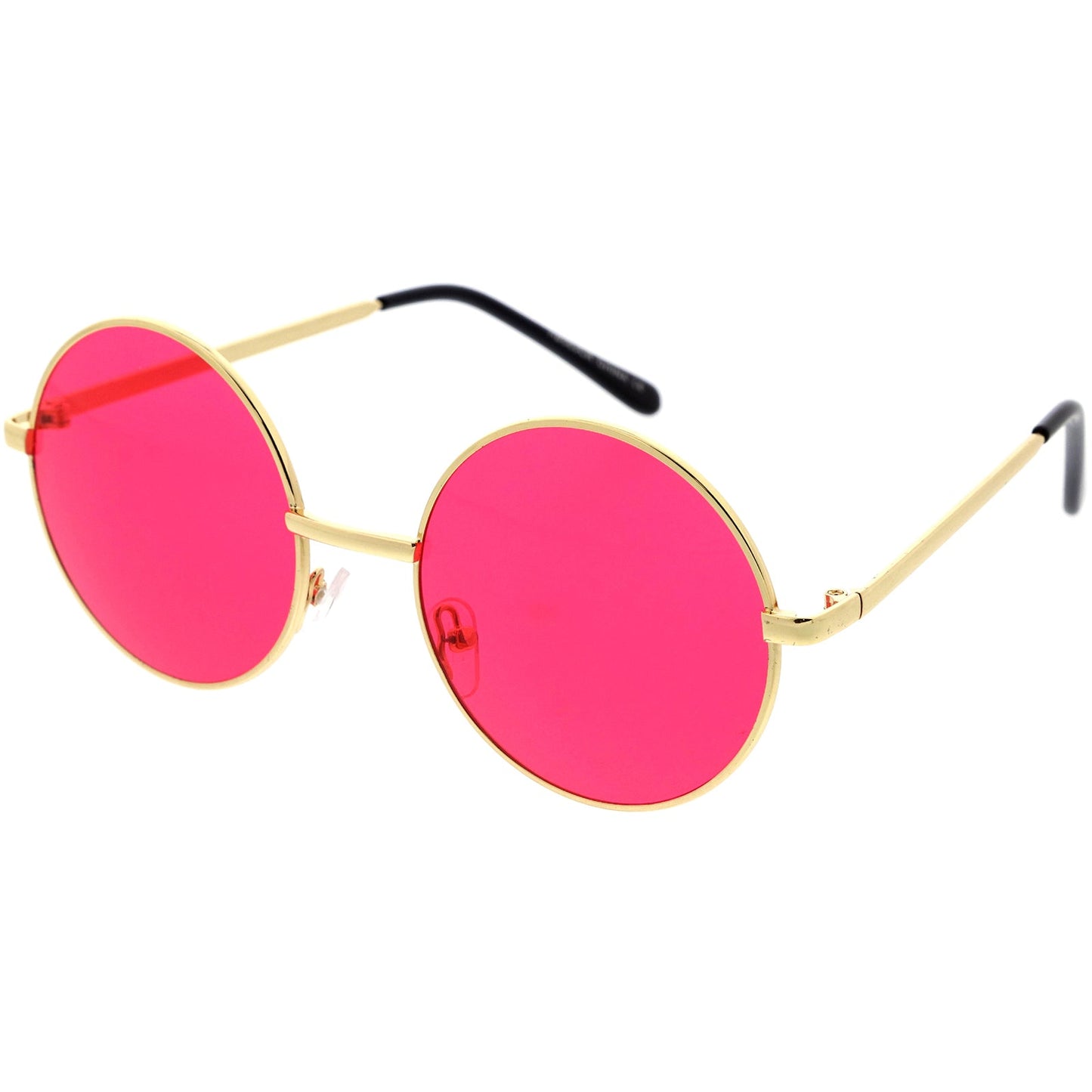 Retro Hippie Round Color Tone Metal Sunglasses 9892