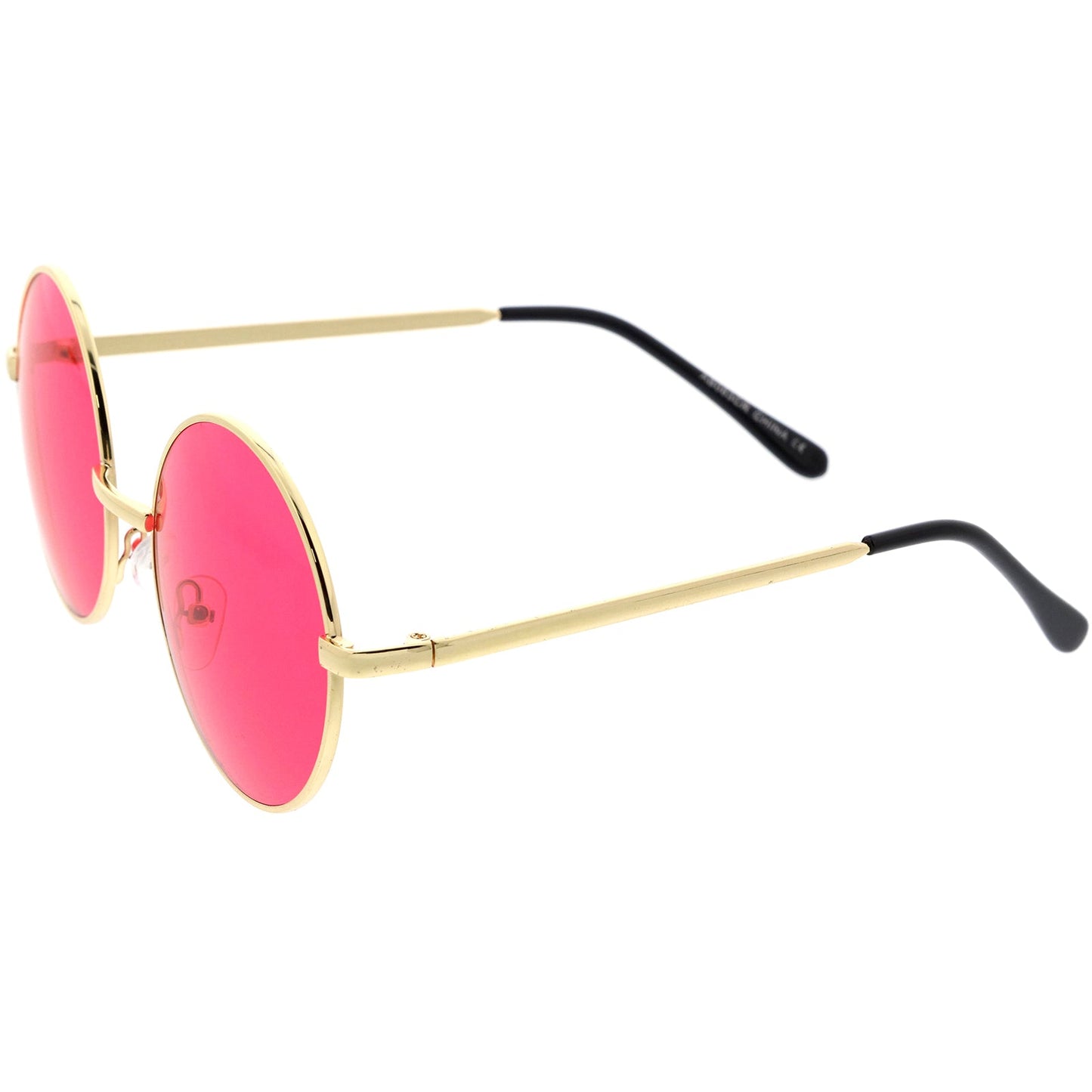 Retro Hippie Round Color Tone Metal Sunglasses 9892