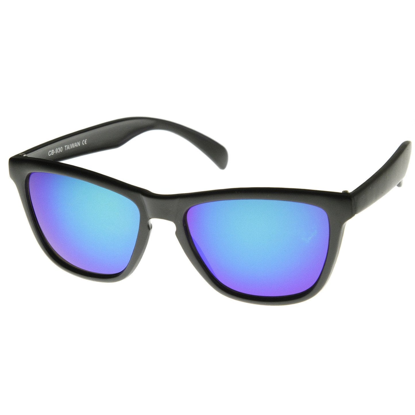 Rad Action Sports Mirrored Lens Horned Rim Sunglasses 8647