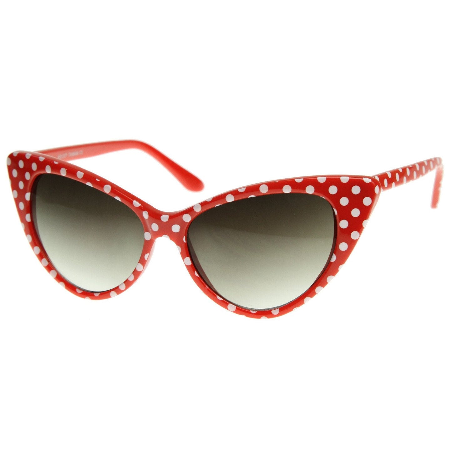 Retro 1950's Polka Dot Cat Eye Fashion Sunglasses 8498