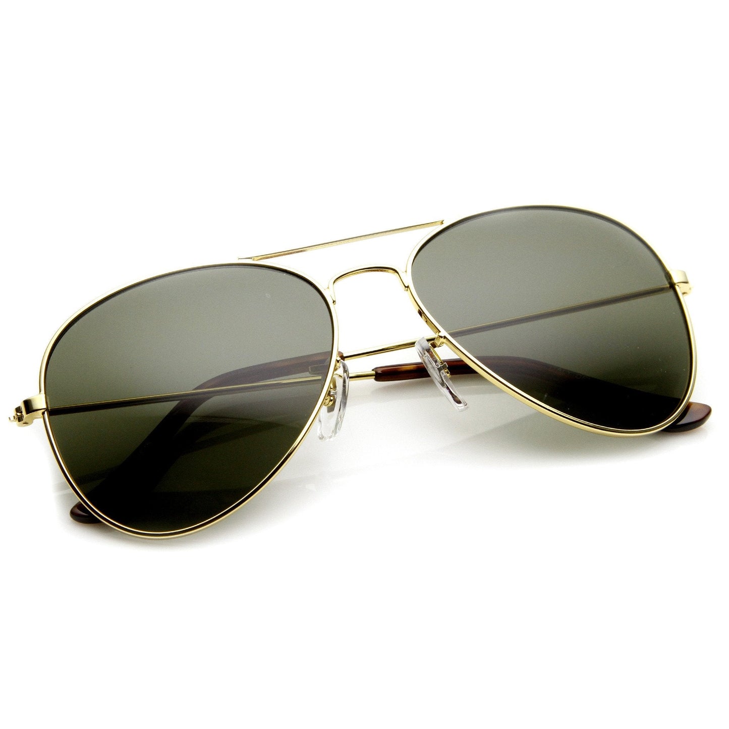 Limited Dead Stock Glass Lens Classic Metal Military Aviator Sunglasses 1042