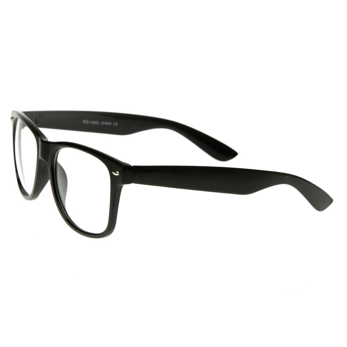 Retro Clear Lens Nerd Geek Horned Rim Glasses 2873