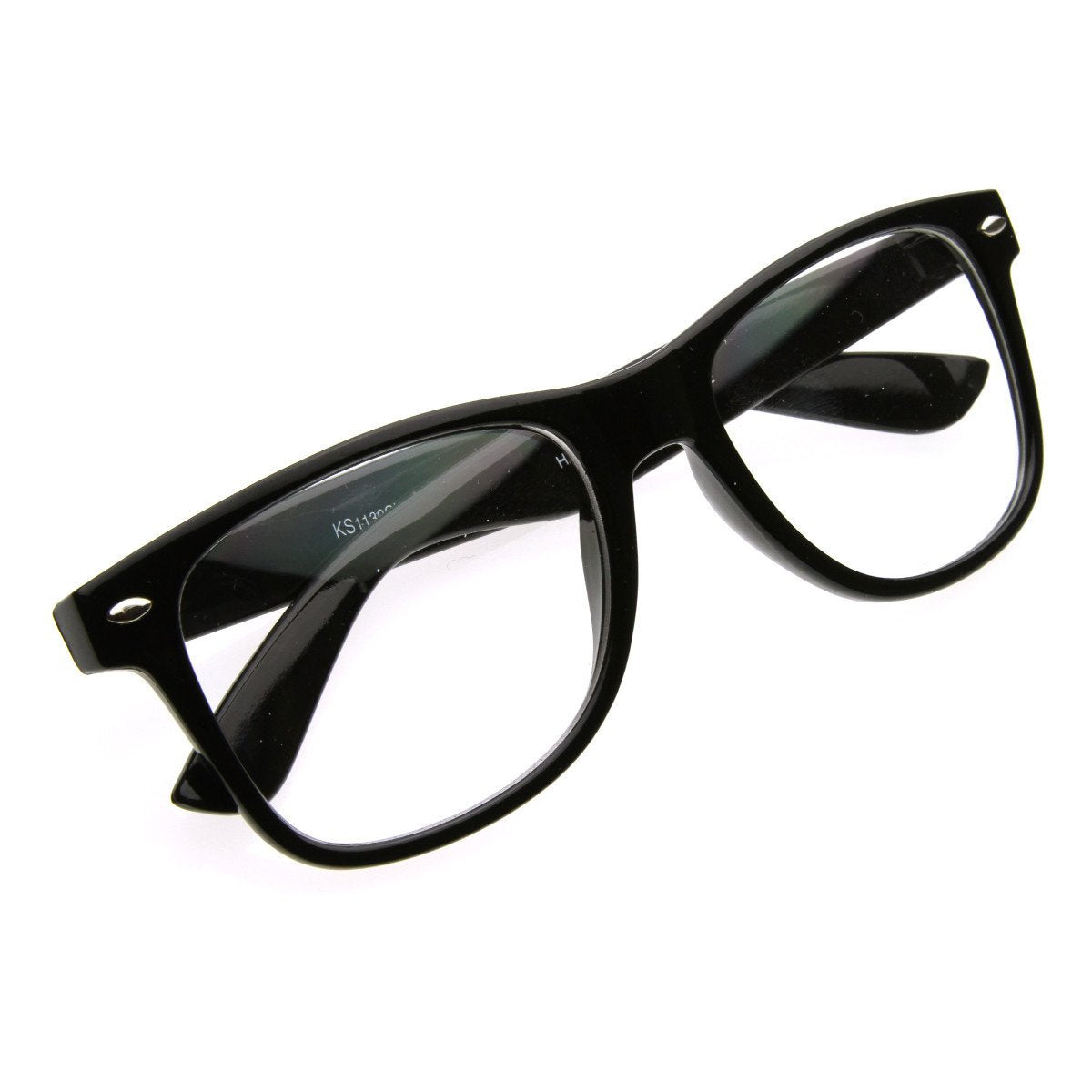 Retro Clear Lens Nerd Geek Horned Rim Glasses 2873