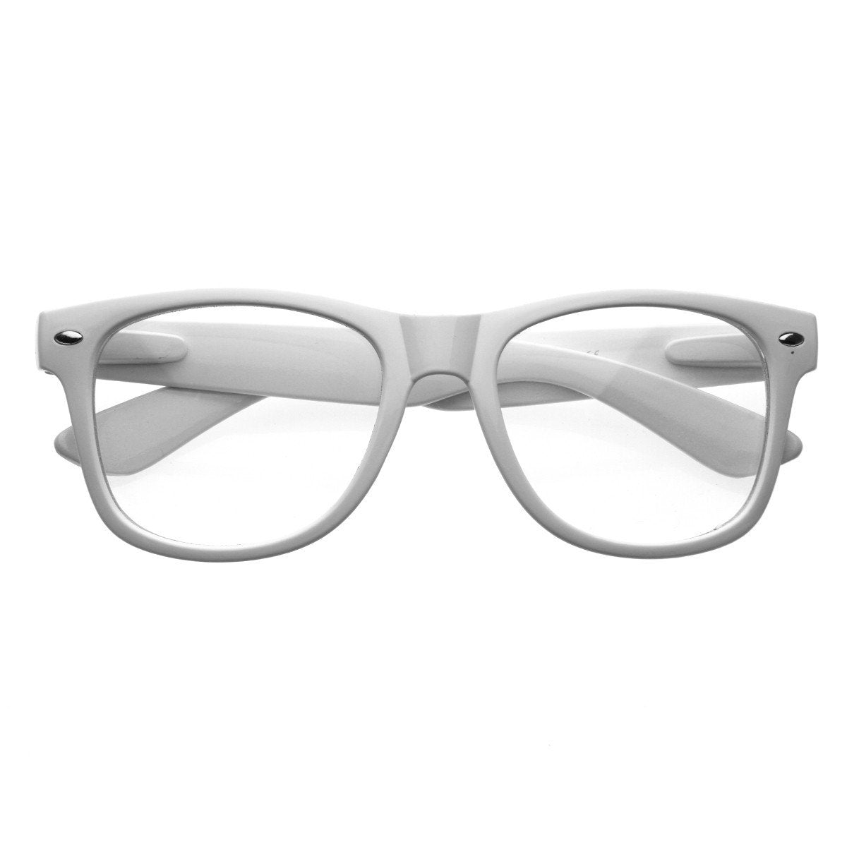 Retro Clear Lens Nerd Geek Horned Rim Glasses 2873