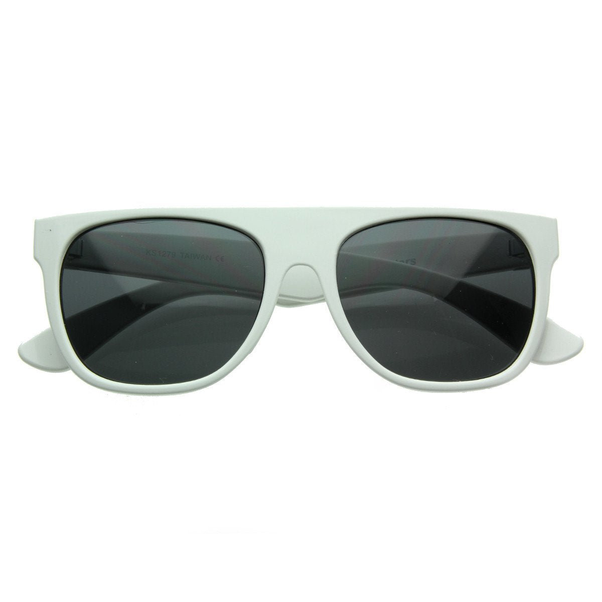 Hipster Super Flat Top Retro Horned Rim Sunglasses 8066