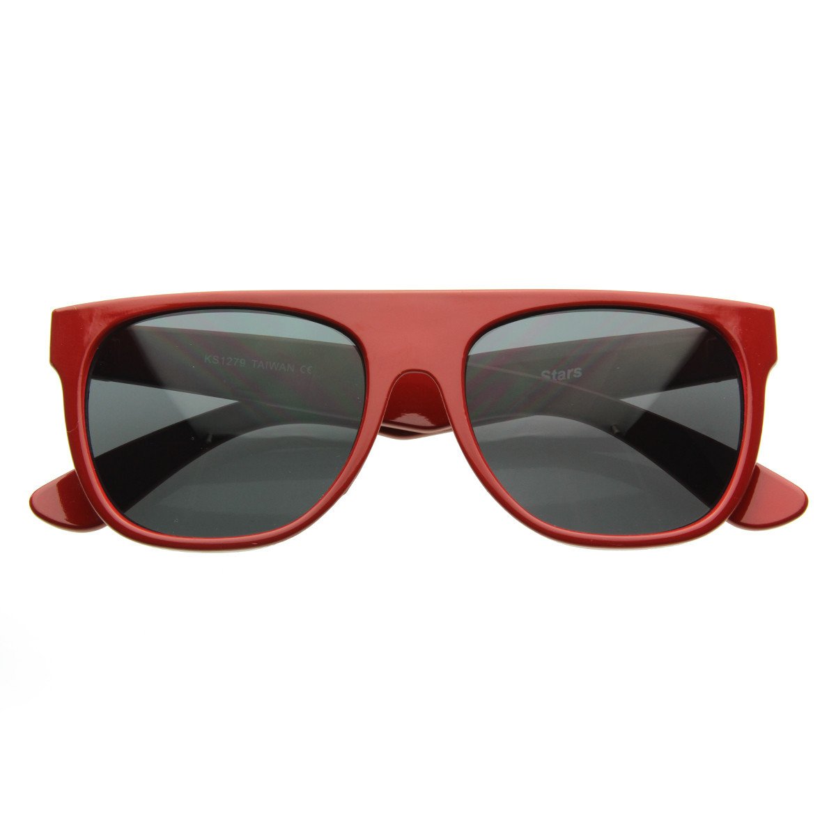 Hipster Super Flat Top Retro Horned Rim Sunglasses 8066