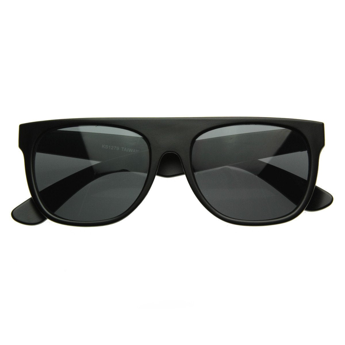 Hipster Super Flat Top Retro Horned Rim Sunglasses 8066