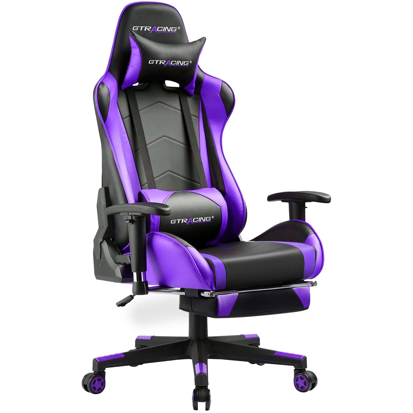 GTRACING Gaming Chair Office Chair PU Leather with Footrest&Adjustable Headrest