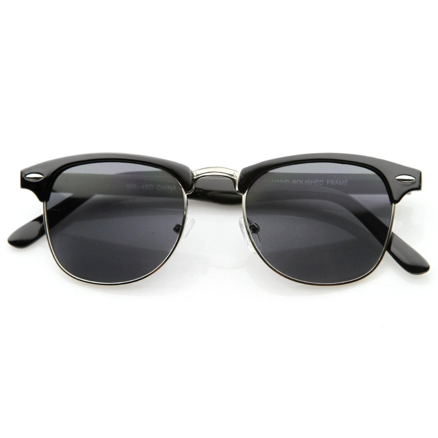 Indie Half Frame Horned Rim Vintage Inspired Sunglasses 2934