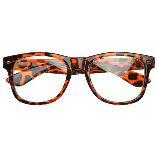 Retro Clear Lens Nerd Geek Horned Rim Glasses 2873