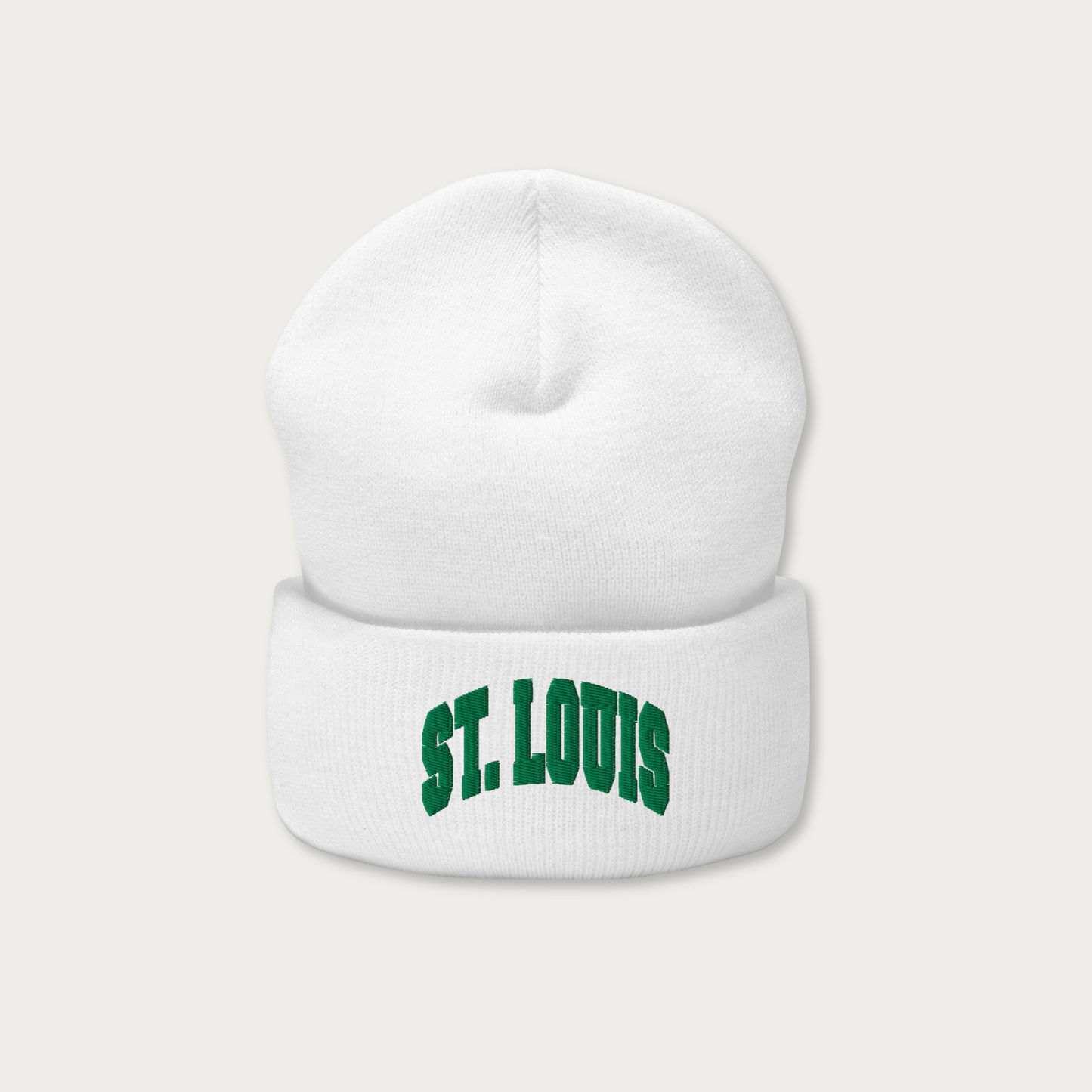 St. Pats Collegiate Cuffed Beanie - White