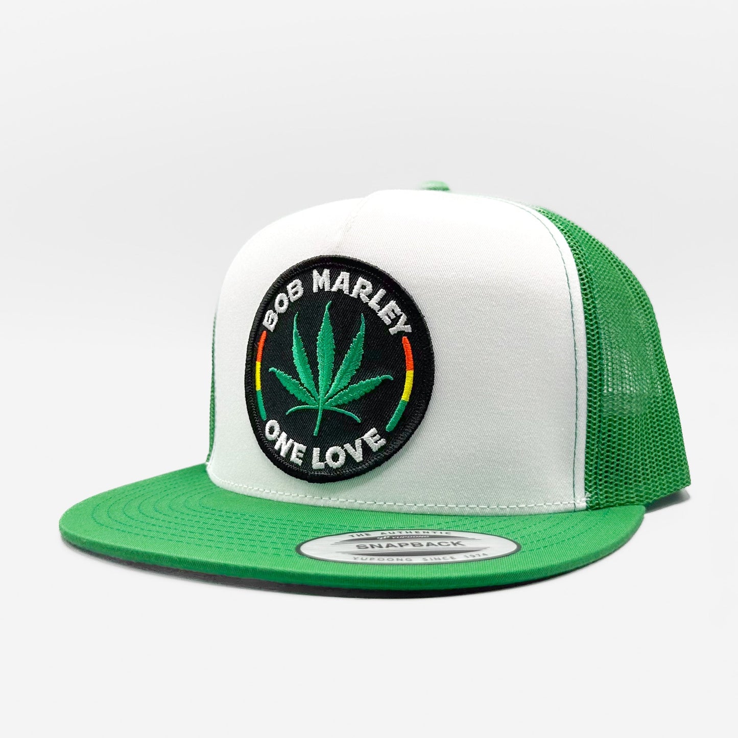 Bob Marley One Love Marijuana 420 Trucker Hat