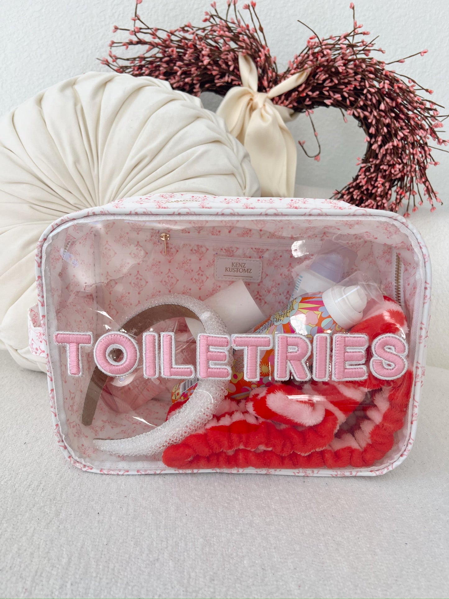 Toiletries XL - Pink Toile