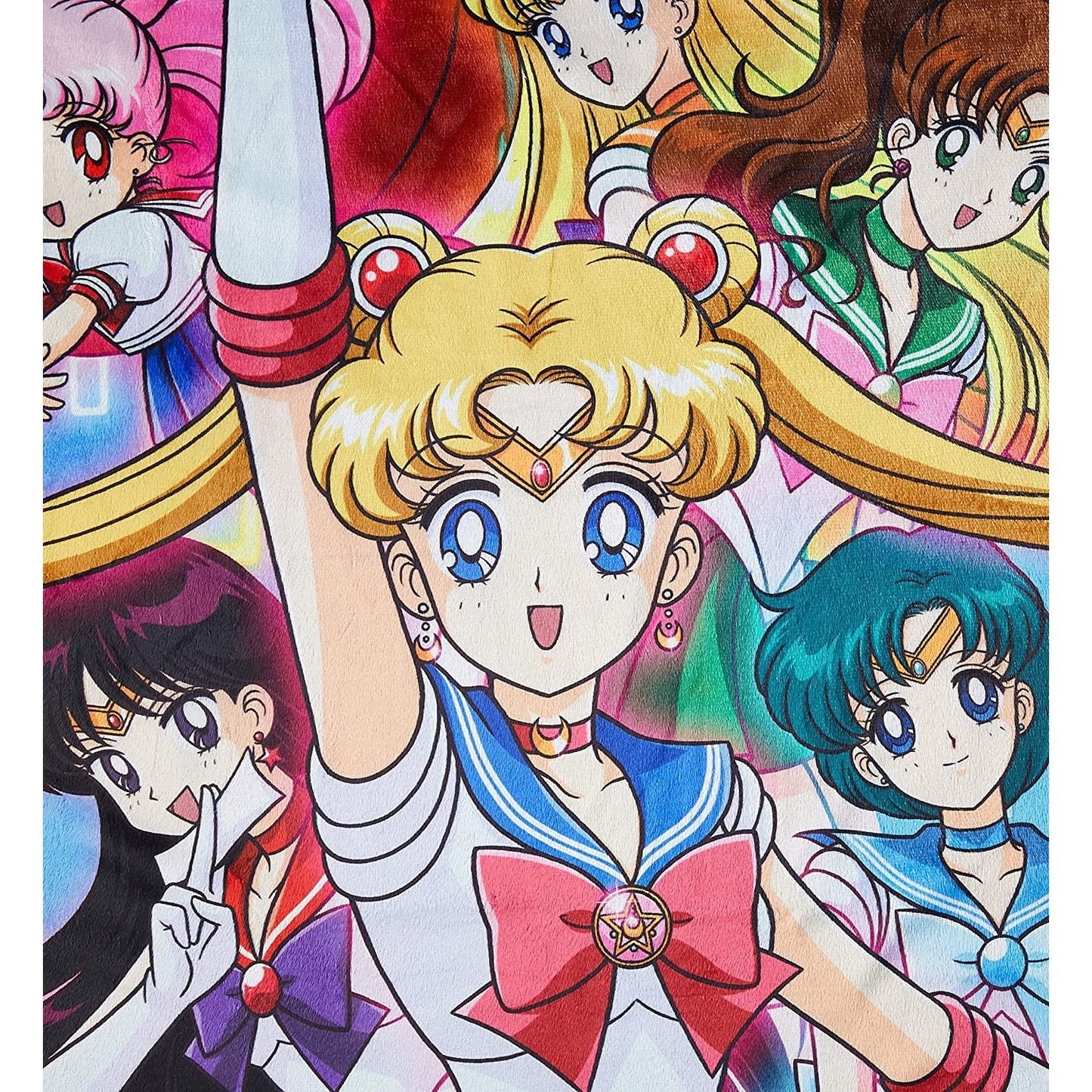 Sailor Moon R - Sailor Moon Group Sublimation Throw Blanket 60in. By 46in.