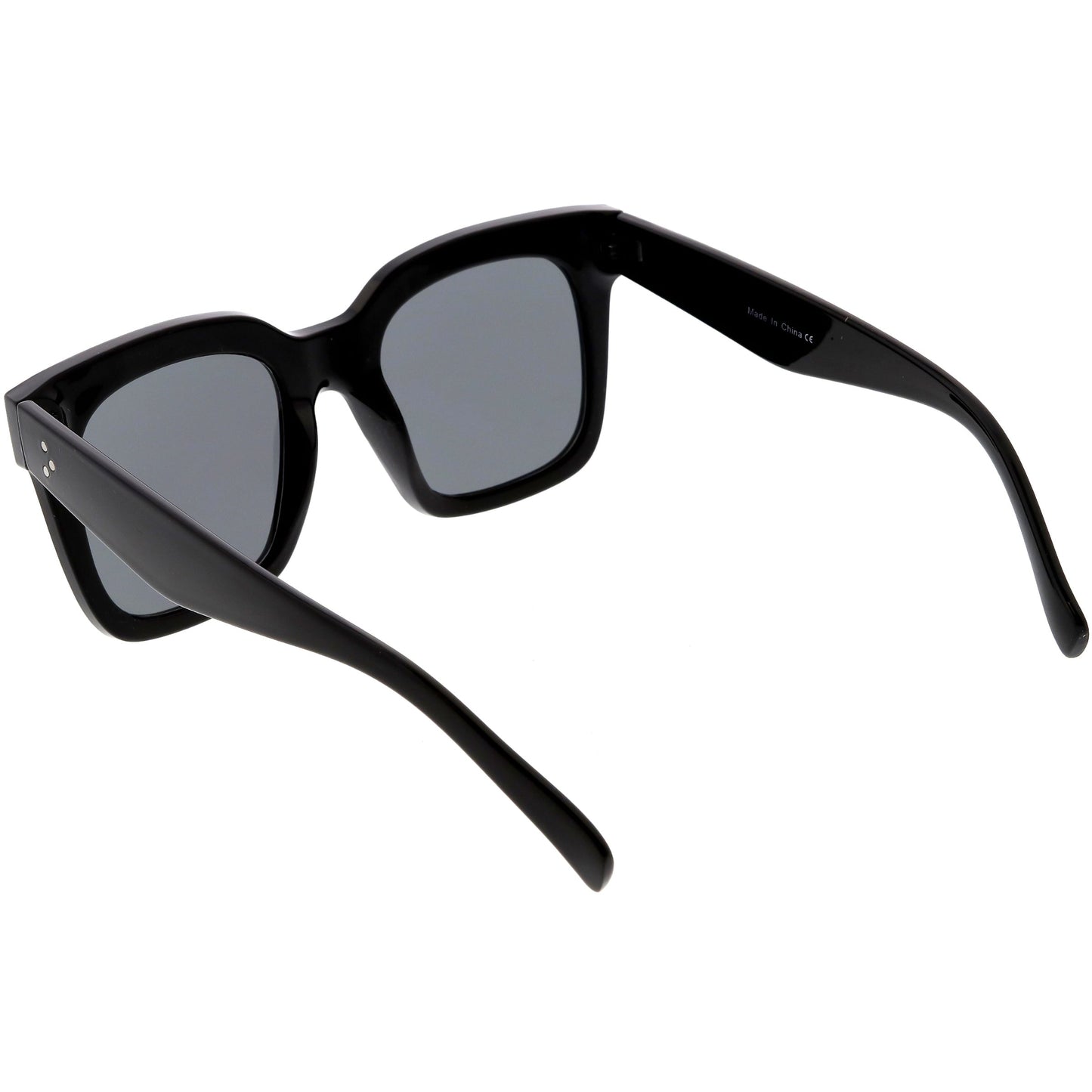 Bold Oversize Square Horned Rim Flat Lens Sunglasses A252