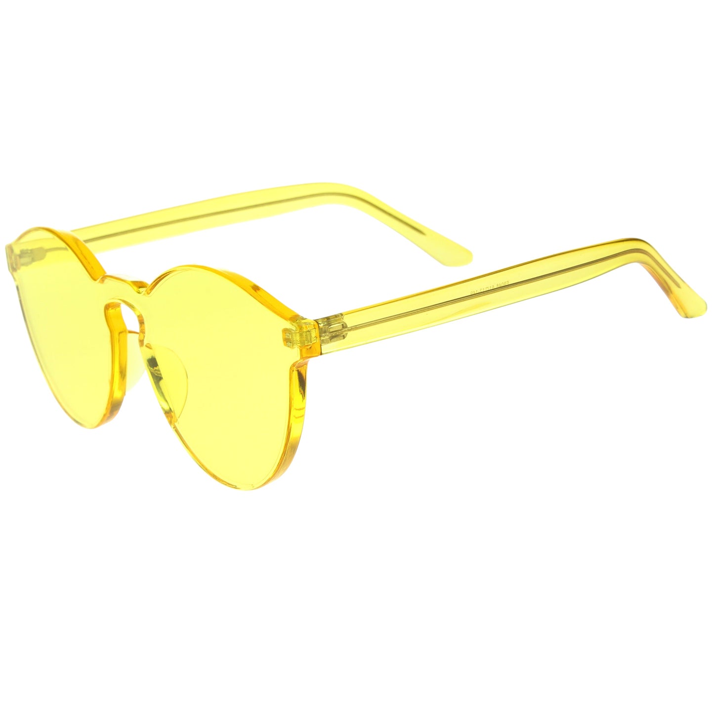 Rimless Monoblock Cut PC Color Lens Rimless Sunglasses A368