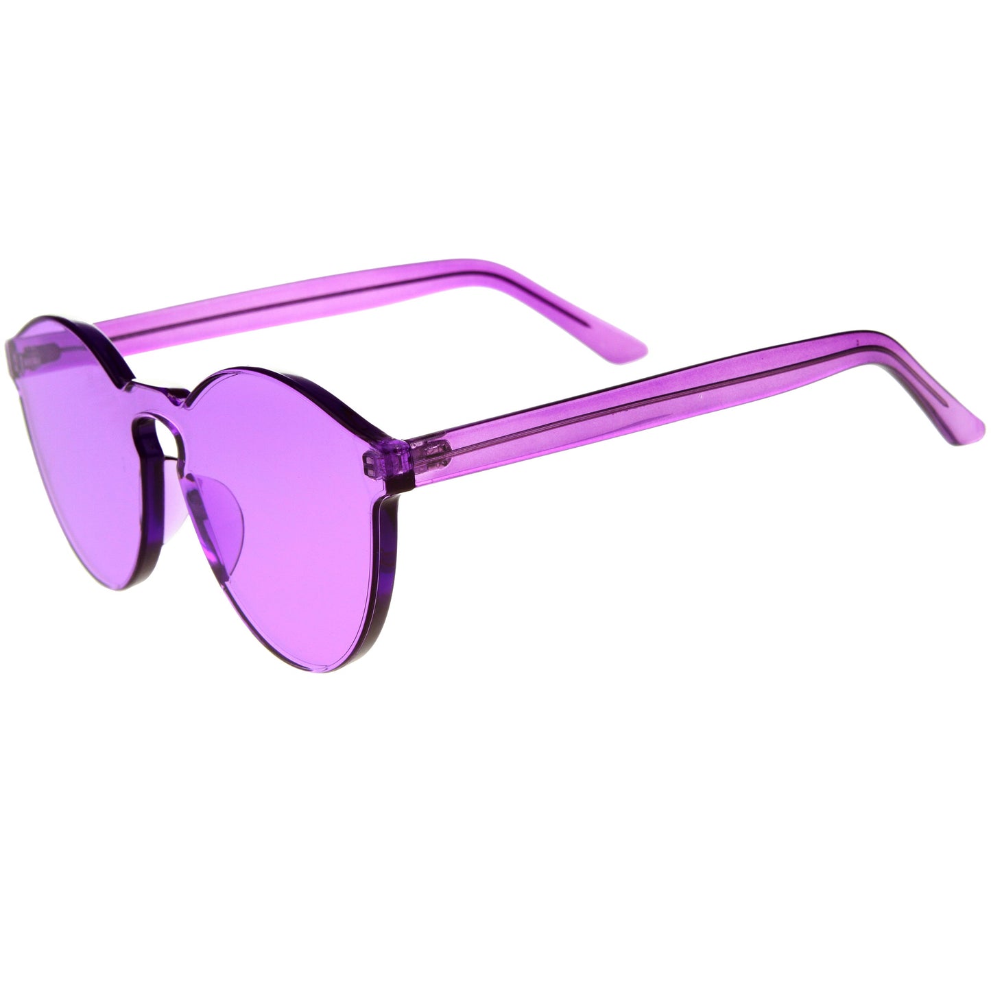 Rimless Monoblock Cut PC Color Lens Rimless Sunglasses A368