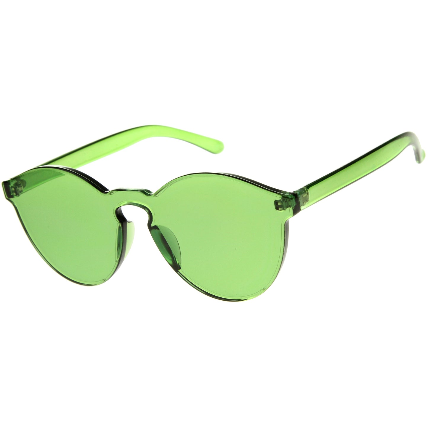 Rimless Monoblock Cut PC Color Lens Rimless Sunglasses A368