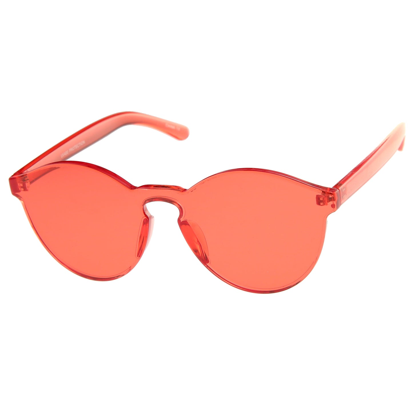 Rimless Monoblock Cut PC Color Lens Rimless Sunglasses A368