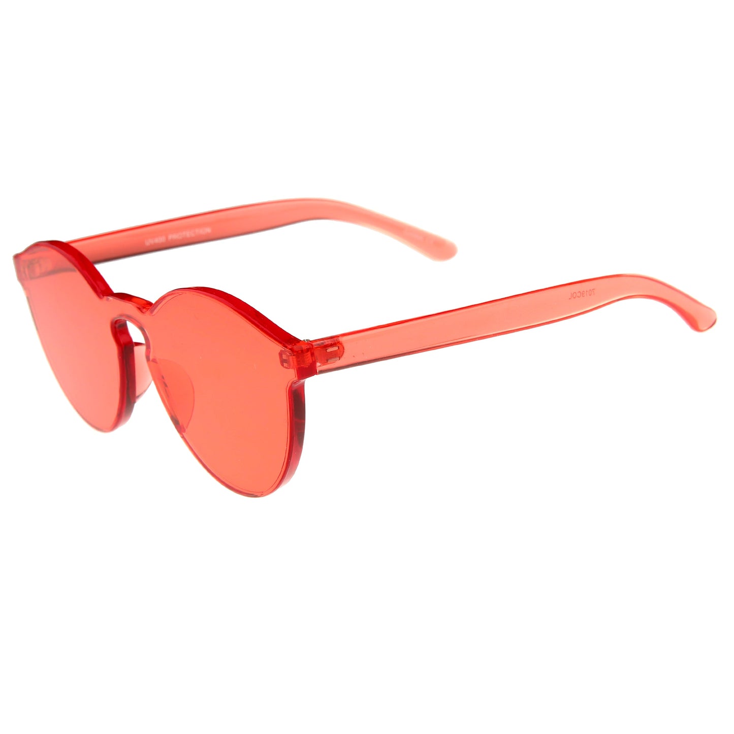 Rimless Monoblock Cut PC Color Lens Rimless Sunglasses A368