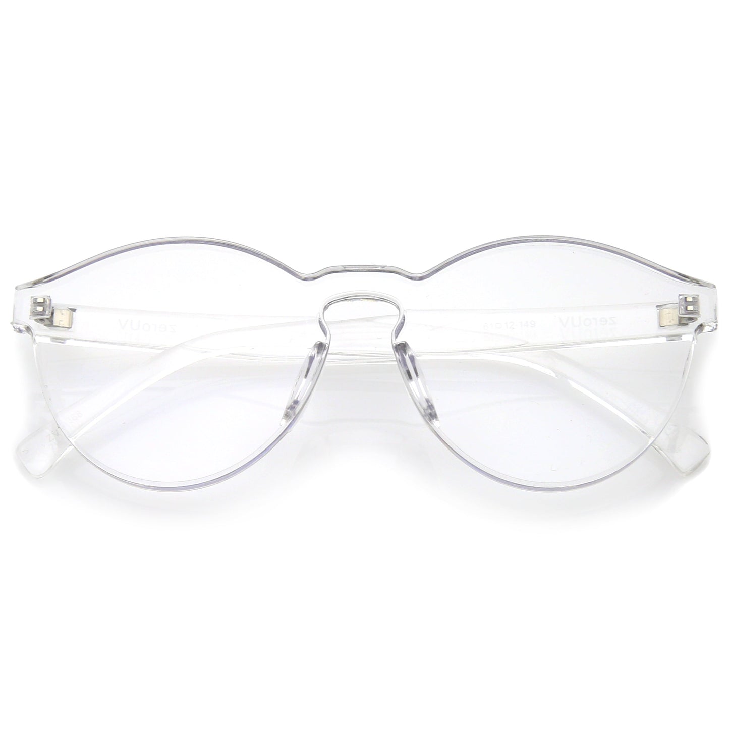 Rimless Monoblock Cut PC Color Lens Rimless Sunglasses A368