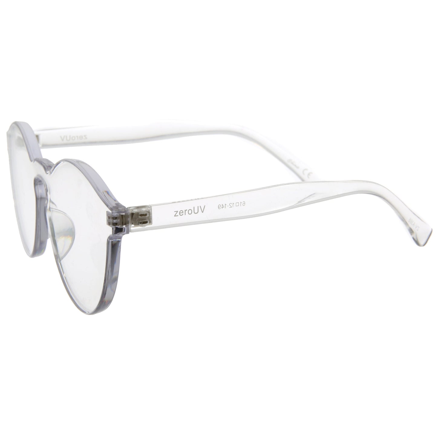 Rimless Monoblock Cut PC Color Lens Rimless Sunglasses A368