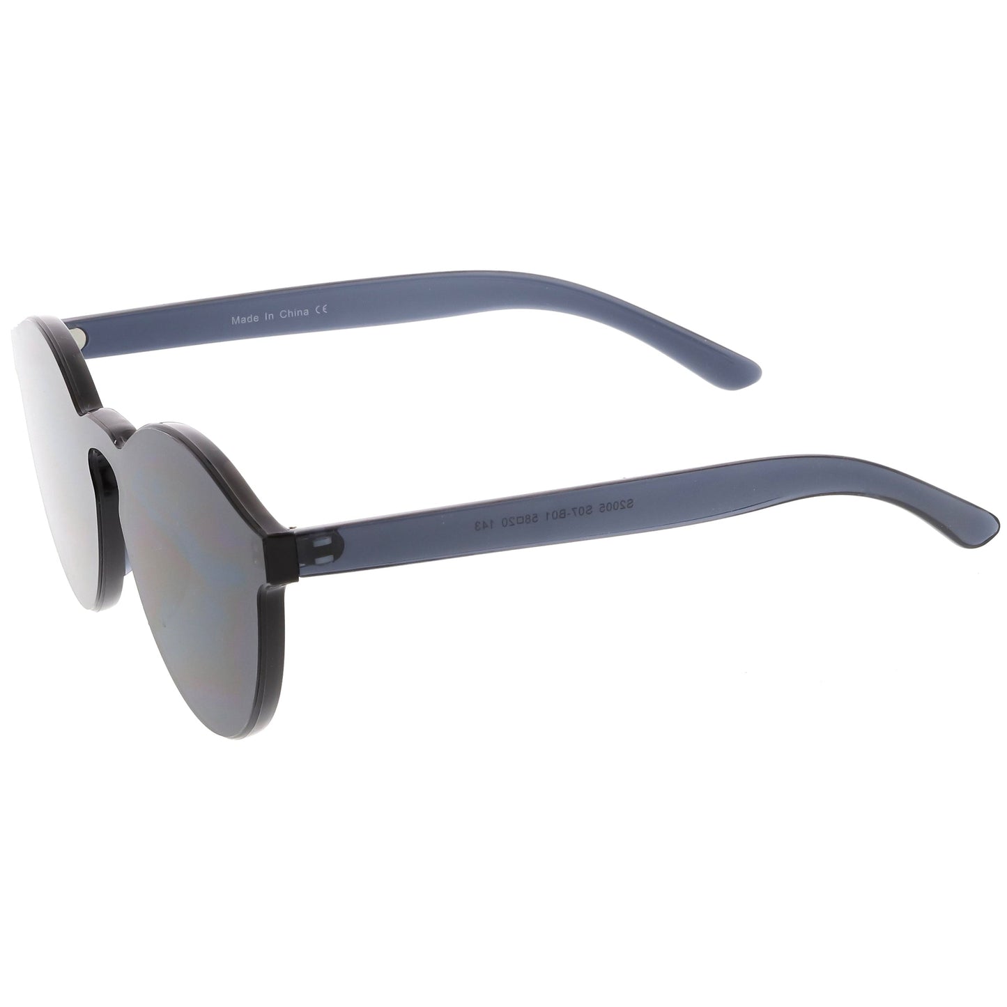 Rimless Monoblock Cut PC Color Lens Rimless Sunglasses A368