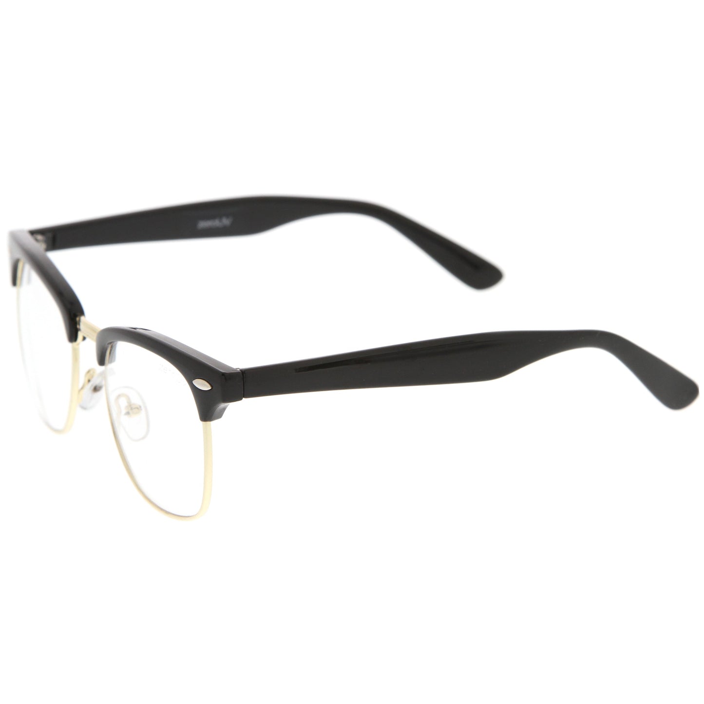 Vintage Inspired Classic Horned Rim Half Frame Clear Lens Glasses 2933