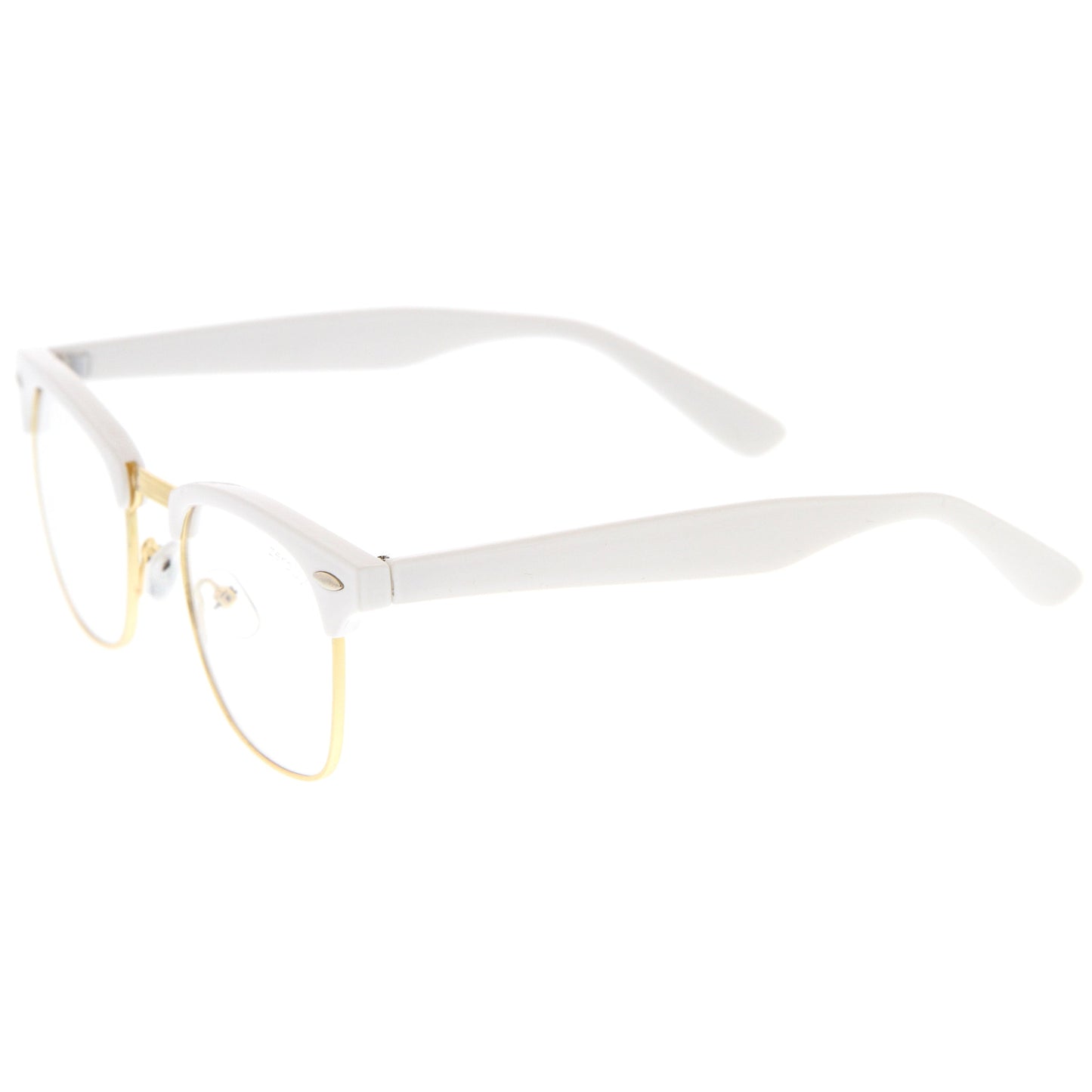 Vintage Inspired Classic Horned Rim Half Frame Clear Lens Glasses 2933