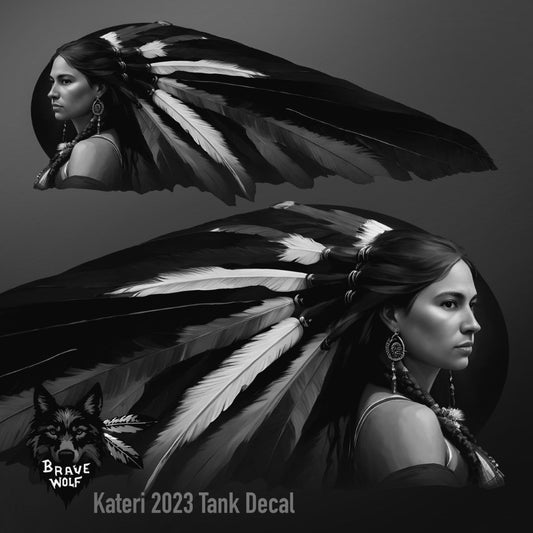 Kateri 2023 - Universal Tank Decal-B&W