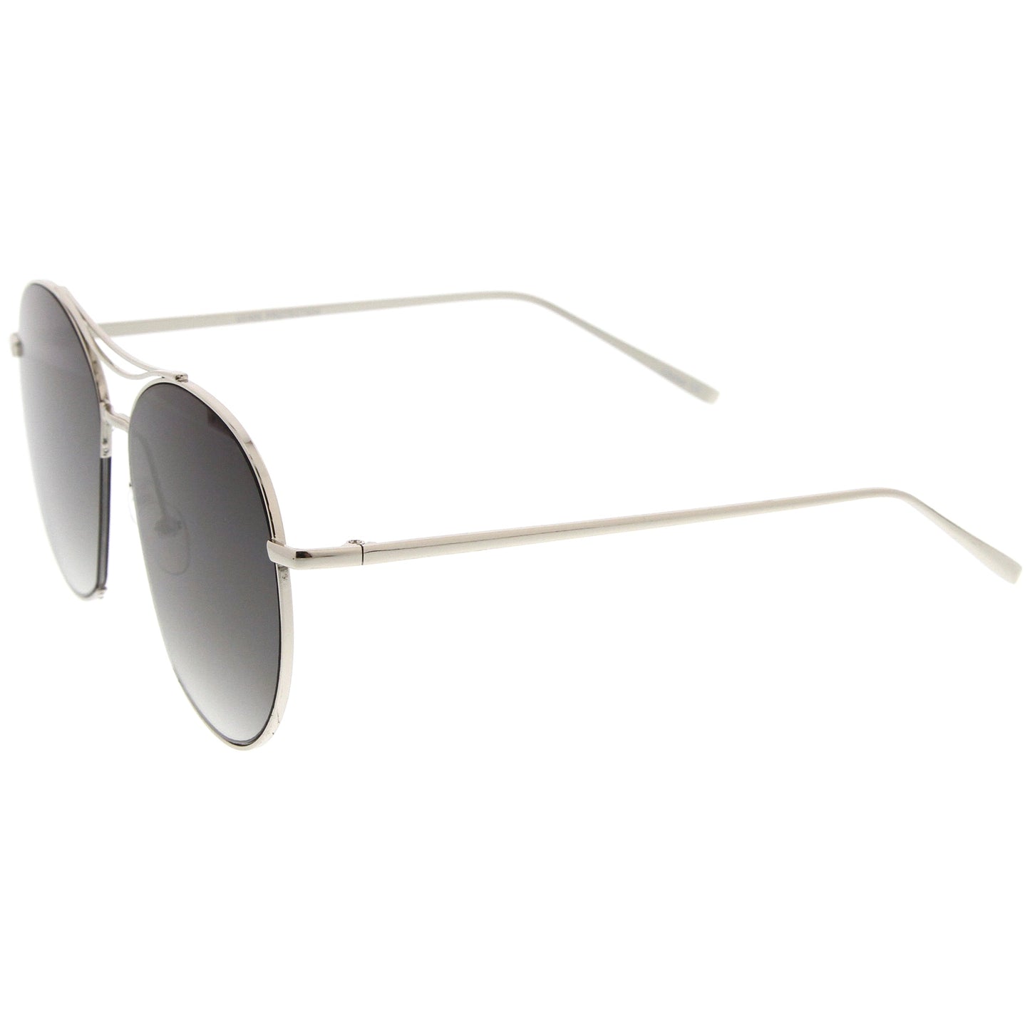 Oversize Thin Metal Flat Gradient Flat Lens Sunglasses A845