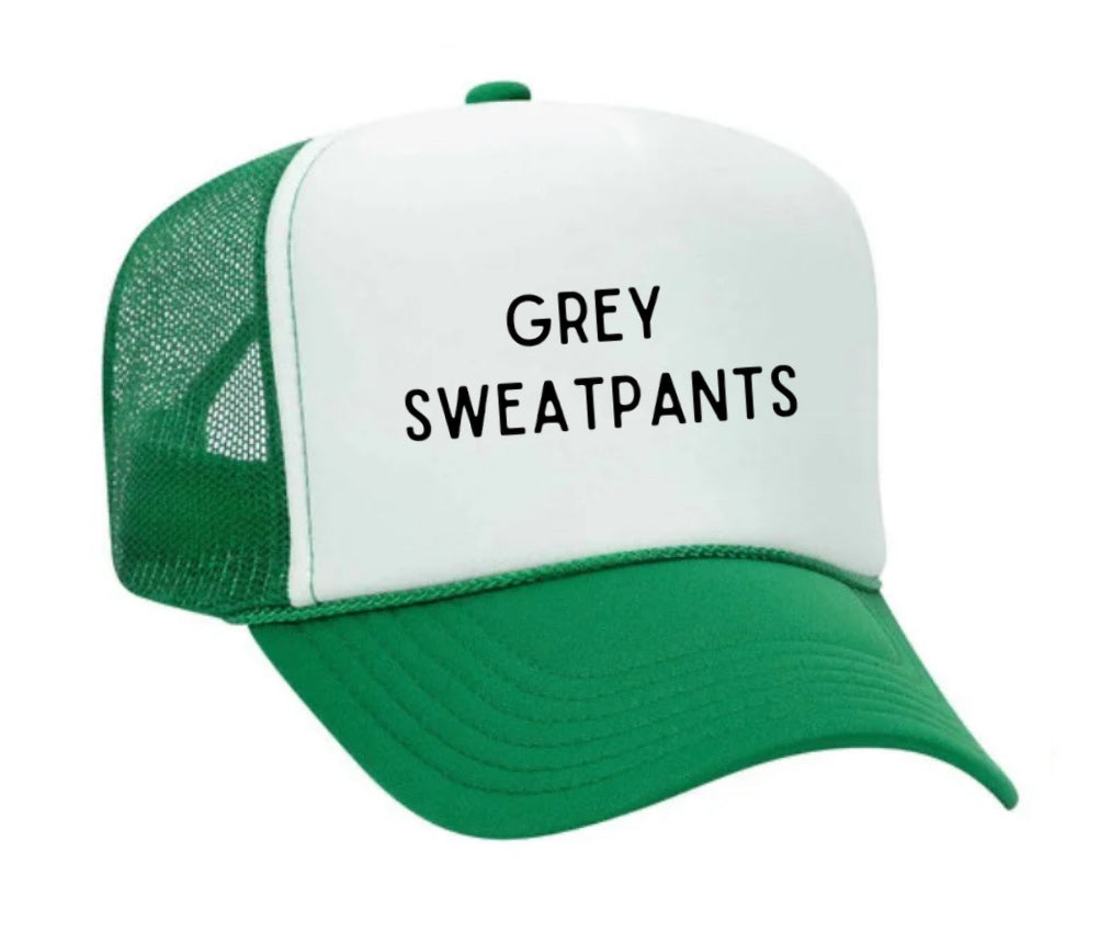 Grey Sweatpants Trucker Hat