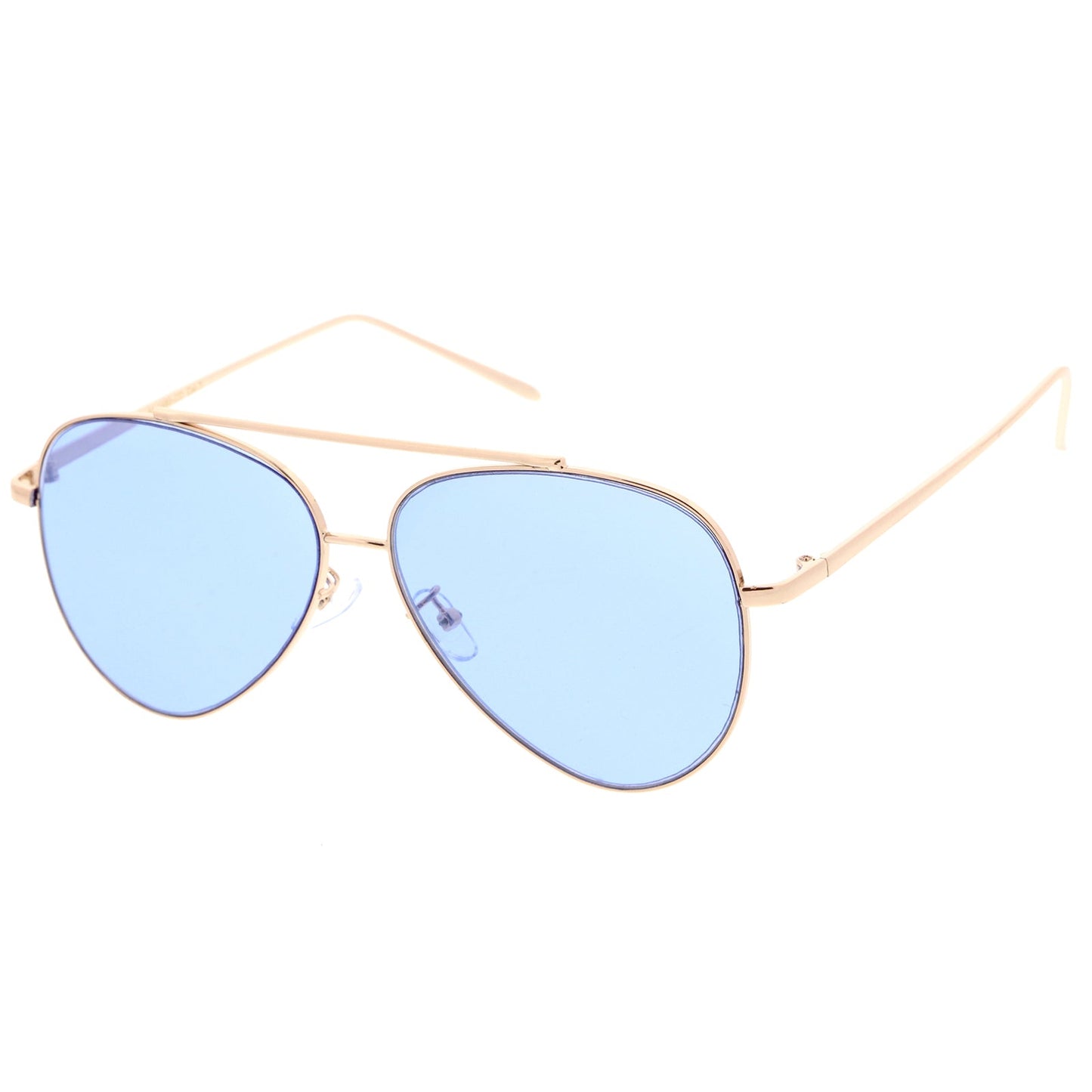 Retro Color Tone Color Flat Lens Aviator Sunglasses A967