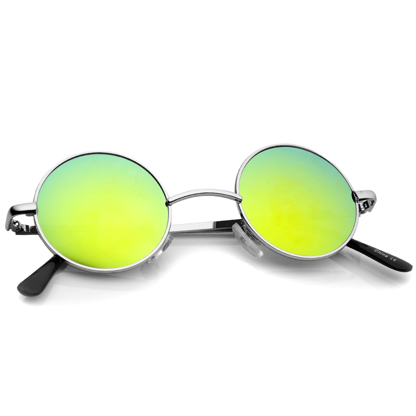 Retro Lennon Style Round Circle Metal Mirror Lens Sunglasses 1408