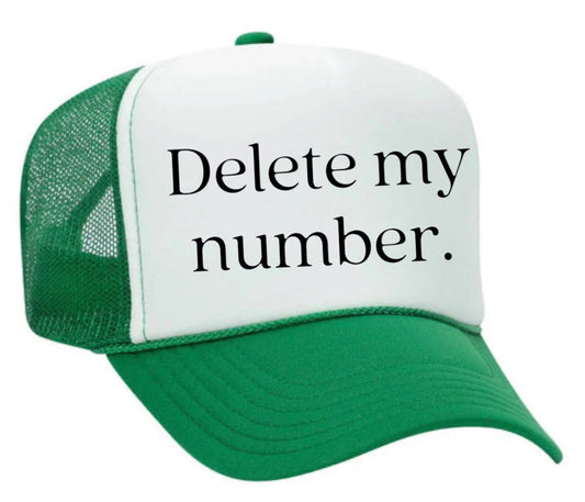 Delete My Number Trucker Hat