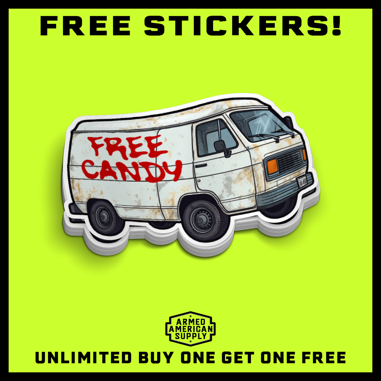 Free Candy Hard Hat Decal