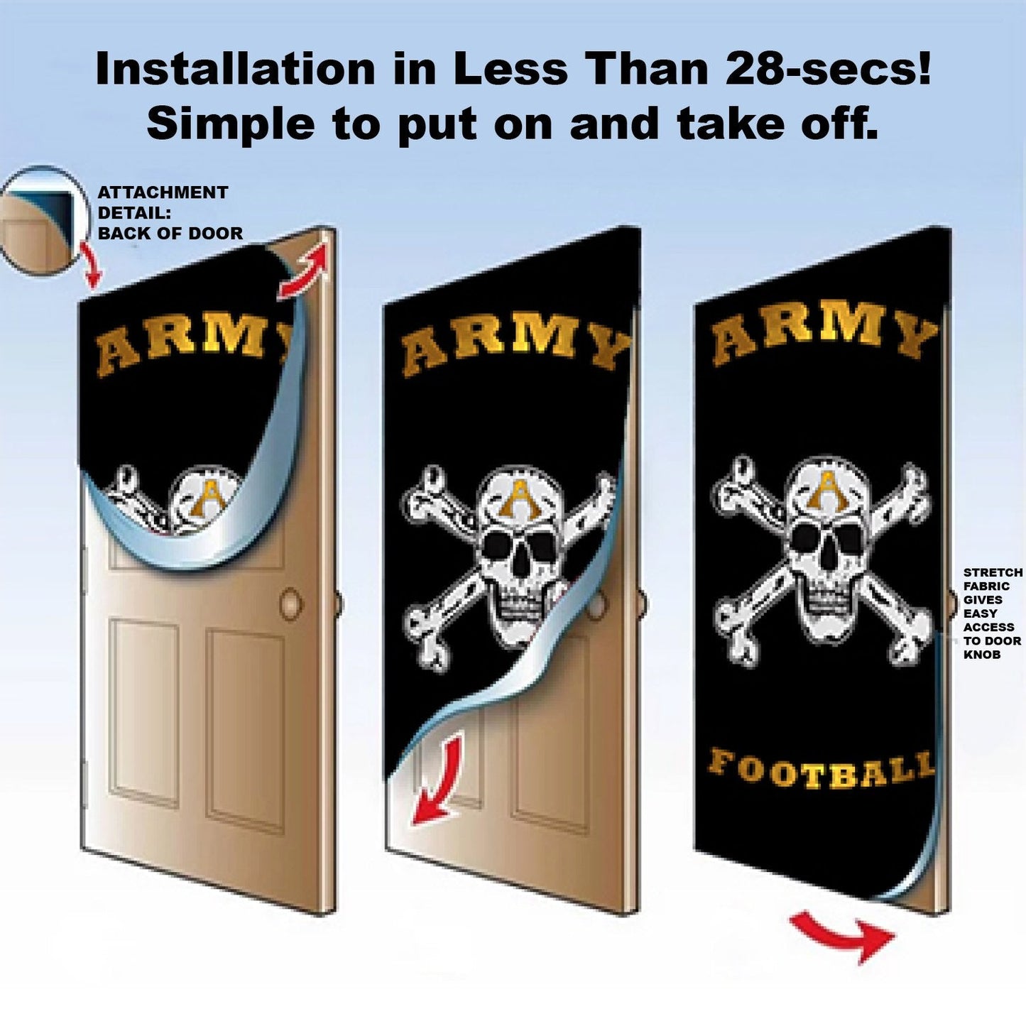 Army Football Door Cover