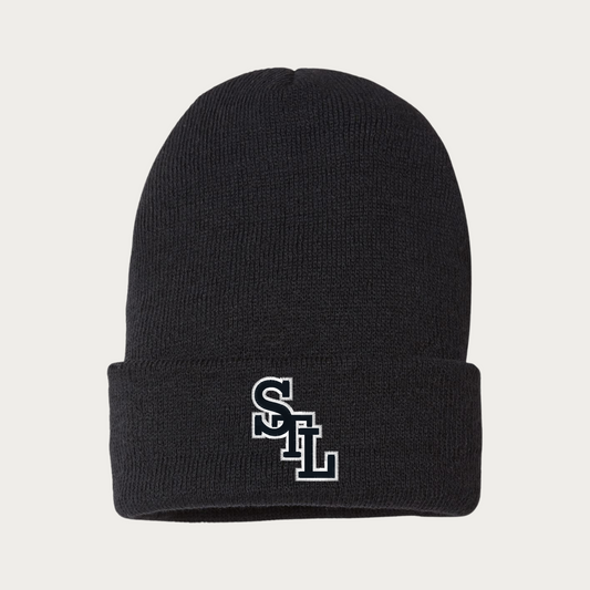 Black & White STL Slab Beanie