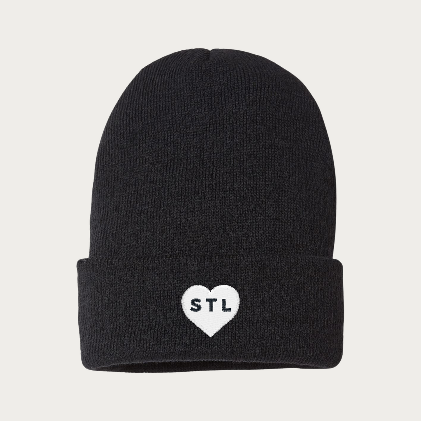 White Heart STL Beanie