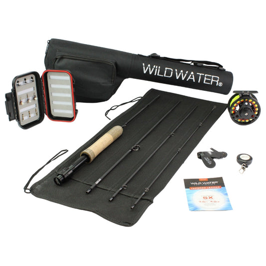 Standard Fly Fishing Kit, 3wt Rod | 5'6"ft | 4-piece | Wild Water Fly Fishing