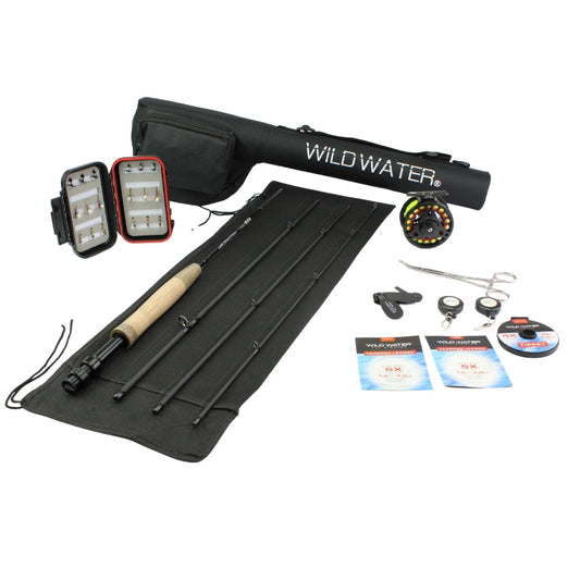 Deluxe Fly Fishing Kit, 3/4wt Rod | 7ft | 4-piece | Wild Water Fly Fishing