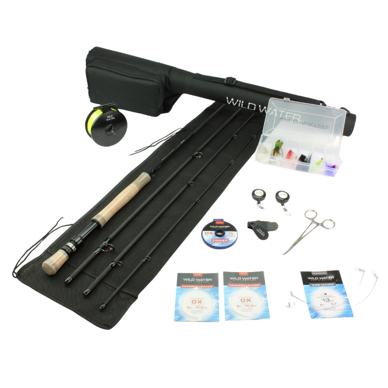 Deluxe Fly Fishing Kit, 9/10wt Rod | 9ft | 4piece | Wild Water Fly Fishing